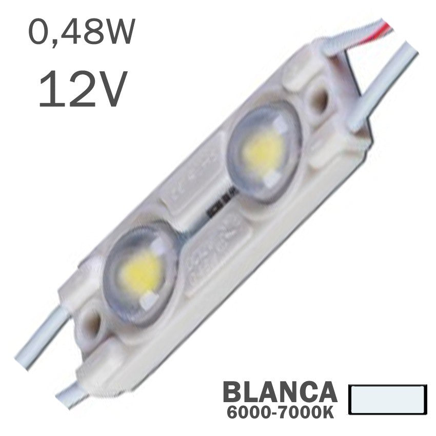 Modulo LED 0,48W 12V 2 x 2835 Luz Blanca