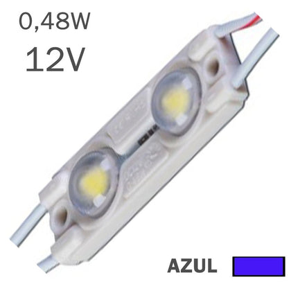 Módulo LED 0,48W 12V 2 x 2835 Luz Azul