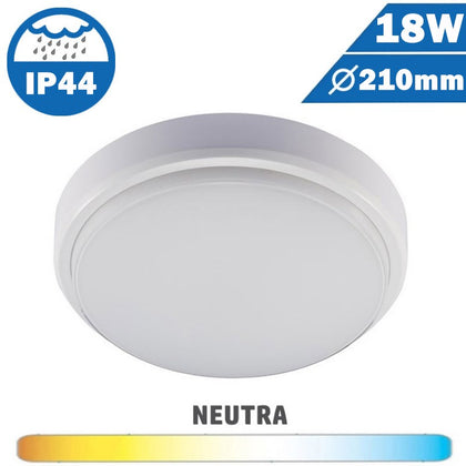 Plafón Superficie LED 18W IP44 Exterior Redondo