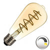 Bombilla LED E27 Pebetero ST64 Filamento Espiral 4W