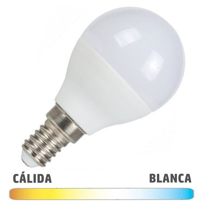 Bombilla LED E14 Esférica 7W Serie Economic