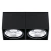 Foco Base Superficie QR111 Negro 2 Luces