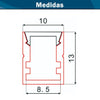 Perfil Aluminio Superficie Mini Slim Estrecho