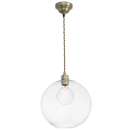 Colgante Suspensión Globo Transparente E27 Vintage