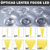 Ópticas / Lentes LED 10 - 15 - 20 - 30 - 45 - 60 - 90 - 120º