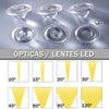 Ópticas / Lentes LED 10 - 15 - 20 - 30 - 45 - 60 - 90 - 120º