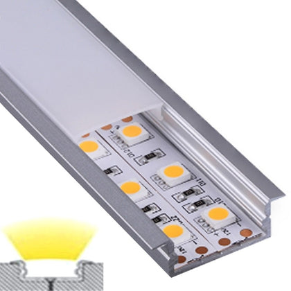 Perfil Aluminio Aletas Empotrar Ancho Tiras LED