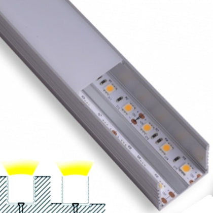 Comprar Perfil de Aluminio para Tira Led Modelo CORNISA- 2 Metros