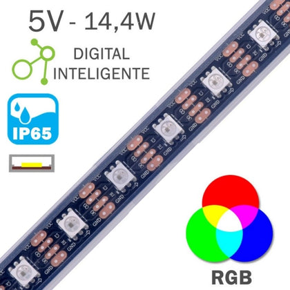 Tira LED Digital 5V 14,4W 60LEDs/m 5V IP65