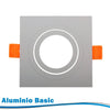 Aro Basculante Basic Blanco Cuadrado 90x90mm GU10