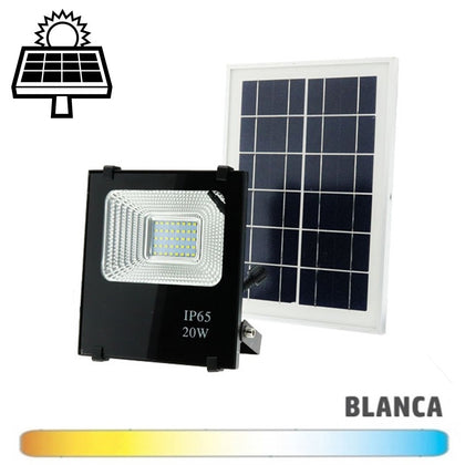 PROYECTOR LED 20W CON PLACA SOLAR Y MANDO