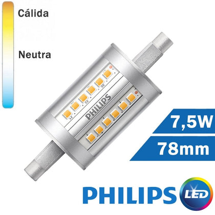 BOMBILLA LED R7s 78mm 7,5W PHILIPS LINEAL