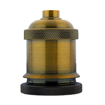 Portalámparas E27 Vintage Dorado Cepillado con Base
