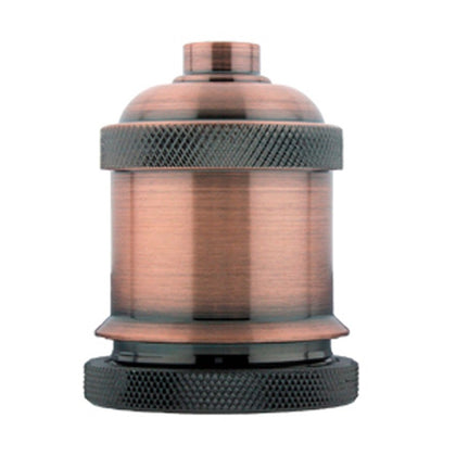 Portalámparas E27 Vintage Cobre Cepillado con Base