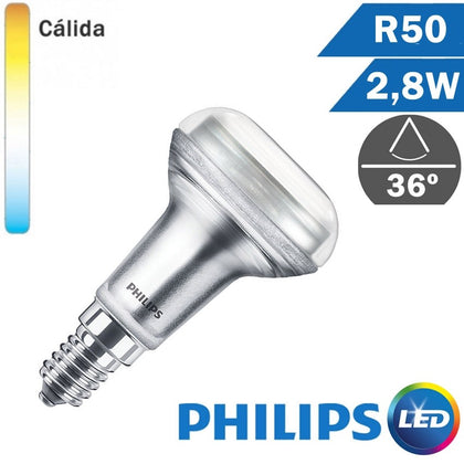 Bombilla LED E14 Philips R50 2,8W