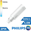 Bombilla LED Philips PL-C 4,5W 2 Pin G24d-1