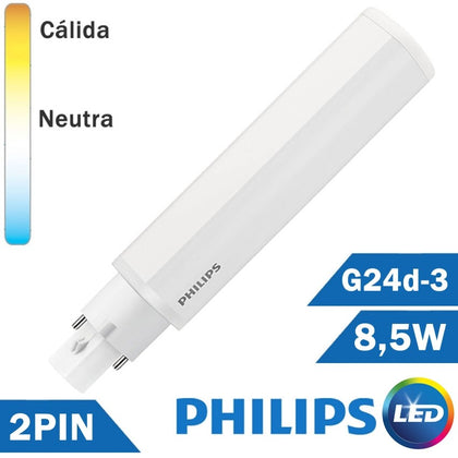 BOMBILLA LED PHILIPS PL-C 8,5W 2 PIN G24d-3