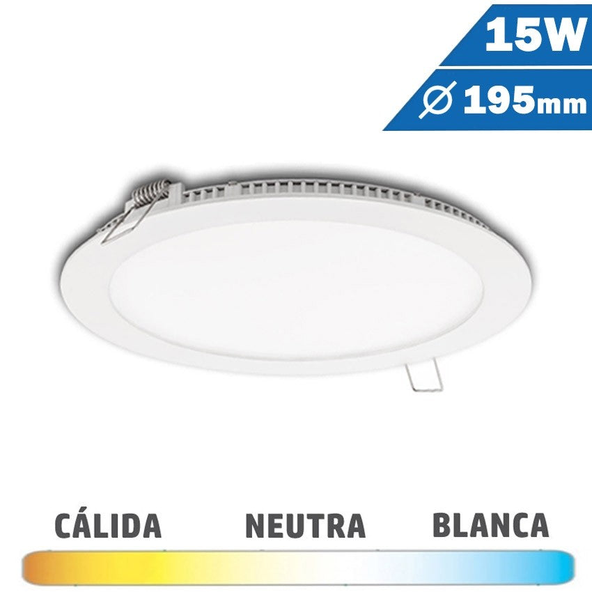 Panel LED Redondo Blanco 15W Diámetro 190mm