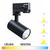 Foco Carril LED 9,5W Trifásico 15º / 38º / 60º