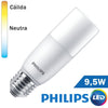 BOMBILLA LED E27 PHILIPS 9,5W TUBULAR