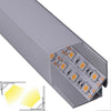 Perfil Aluminio Esquina Grande Difusor Cuadrado Tiras LED