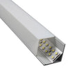 Perfil Aluminio Esquina Grande Difusor Cuadrado Tiras LED