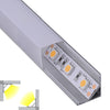 Perfil Aluminio Esquina Difusor Cuadrado Tiras LED