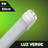 Tubo LED T8 Color Verde 600mm 9W 230V