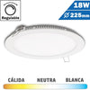 Panel LED Redondo Blanco 18W Regulable 225mm