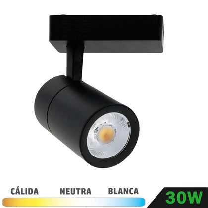 Foco LED COB 30W Negro 24º Monofásico