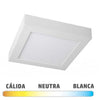 Plafón LED Cuadrado Blanco 18W 225x225mm