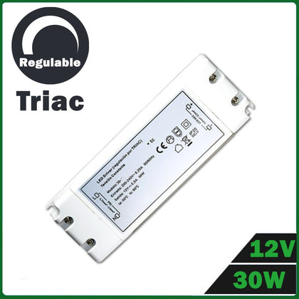 Fuente de Alimentación LED 30W 12V Regulable TRIAC