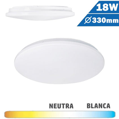 Plafón Superficie LED Circular 18W 330mm