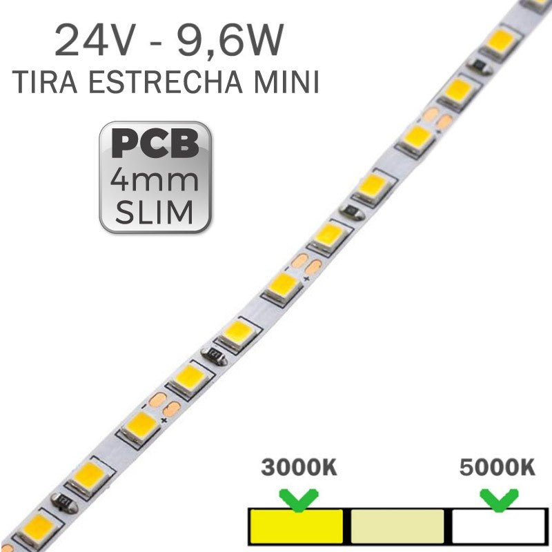 Tira LED COB 9W 24V 3000K 400 MICRO-LED SMD IP20 910 Lm