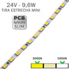 Tira LED 24V 9,6W 120LEDs/m PCB Slim 4mm Por Metro