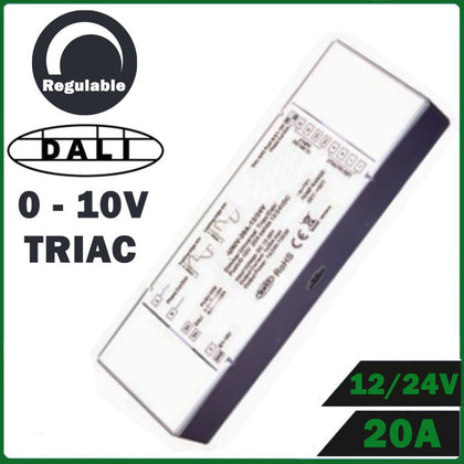 Regulador LED para tiras universal con salida de control DALI