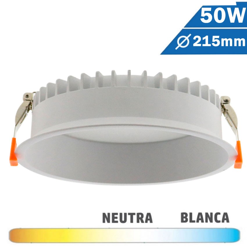 Downlight LED Blanco 50W 215mm Luz Indirecta