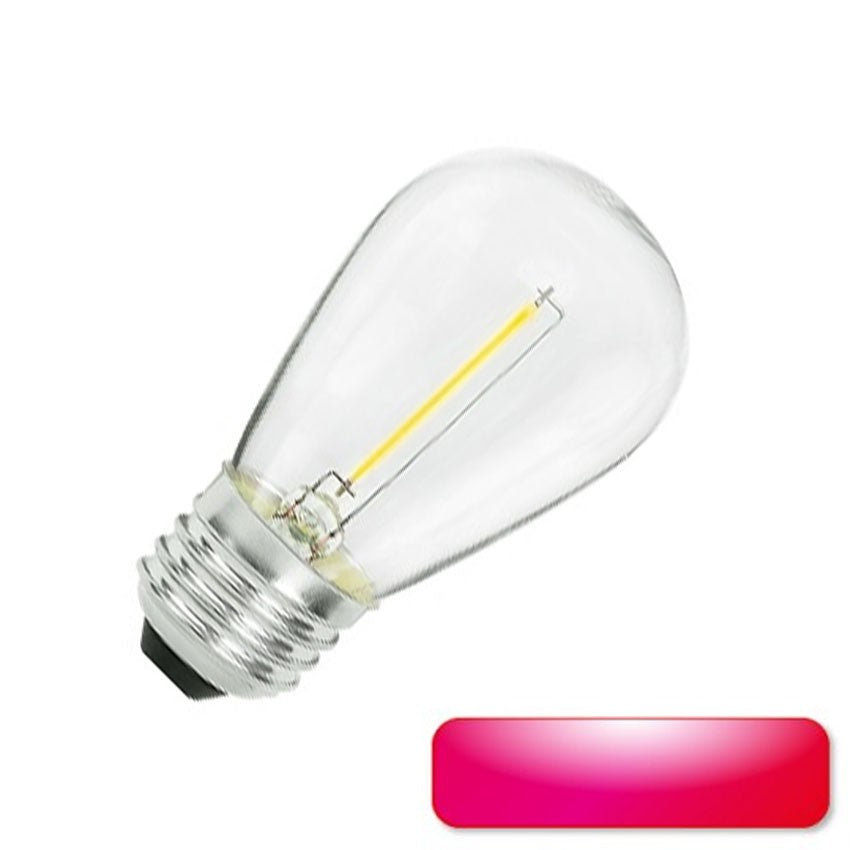 Bombilla LED E27 1W S14 Decorativa Luz Roja