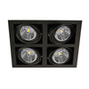 Empotrable Kardan Basculante Cuadrado 4 Luces QR111 Gris