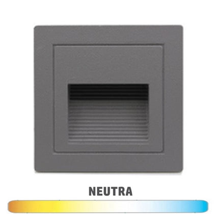 Empotrable Baliza Pared 2W IP54 Gris