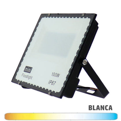 Proyector Mini LED SMD 100W Negro Luz Blanca