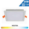 Downlight LED Mini 24W Blanco Cuadrado 170x170mm