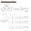 Fuente Alimentación LED Regulable TRIAC Tensión Constante 12V 50W