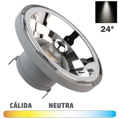 Bombilla LED AR111 G53 12V 14W 24º