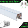Carril Trifásico Blanco 1 Metro Superficie