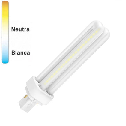 Bombilla LED PL 360º 130mm G24 7W