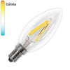 Bombilla LED E14 Vela Filamento Transparente 4W