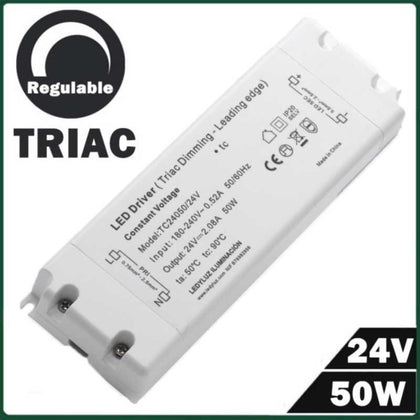 Fuente Alimentación LED Regulable TRIAC Tensión Constante 24V 50W