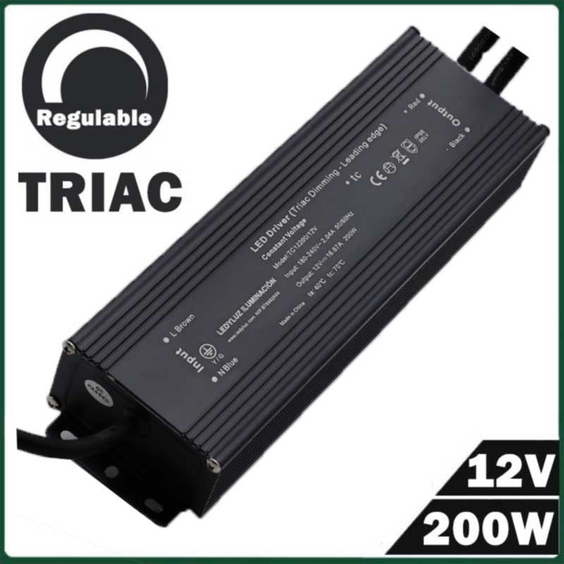 Fuente Alimentación LED Regulable TRIAC Tensión Constante 12V 200W