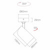 Foco orientable color blanco para bombillas GU10 AR111.
